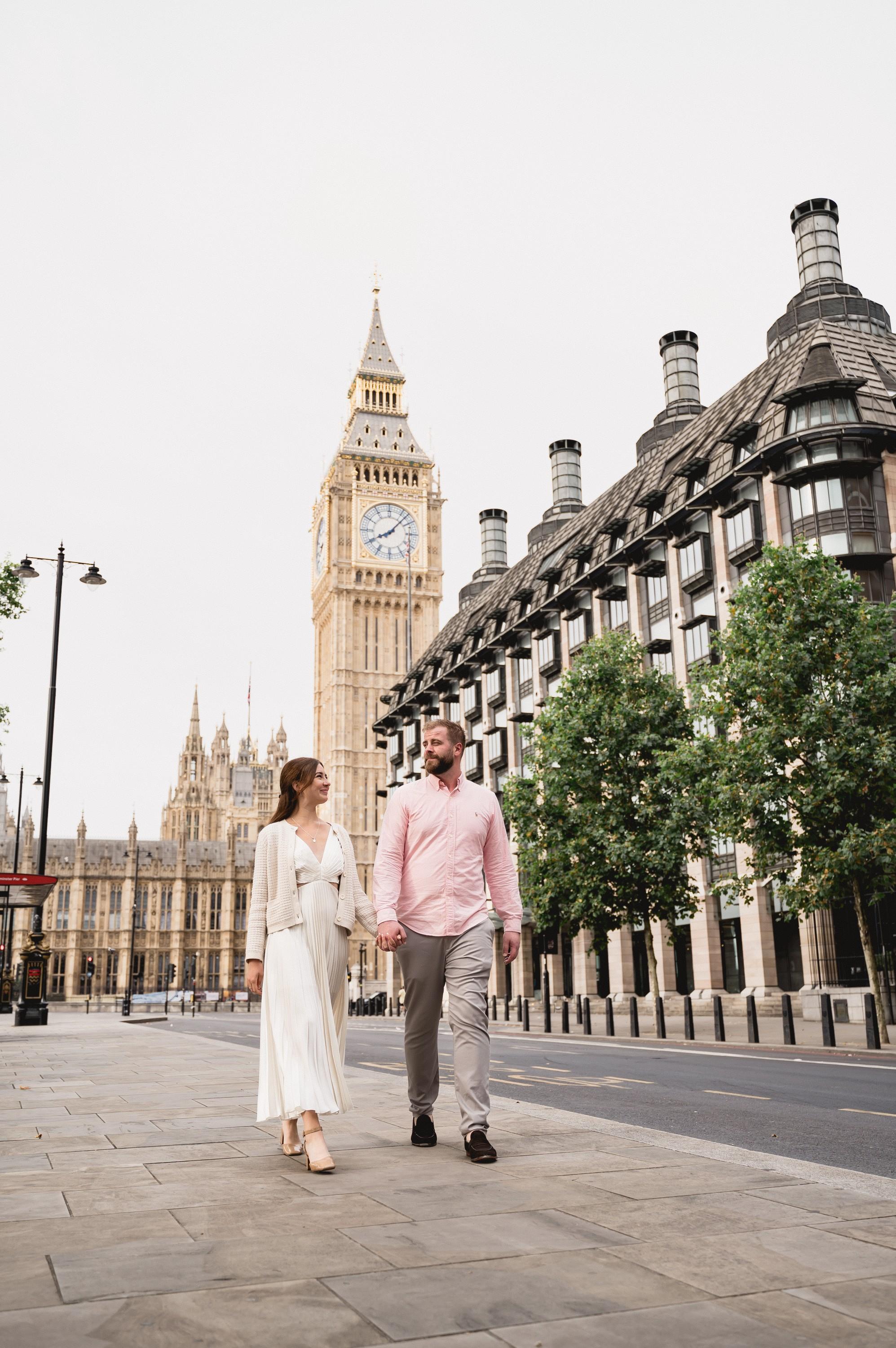 Thatcher & Sean | Engagement Session | Embankment, London